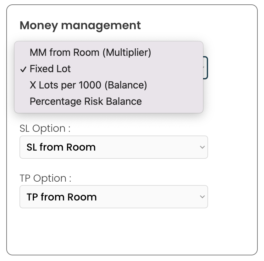 Money Management Option